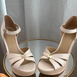 Michael Kors Cream Wedge Sandals
